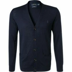 Polo Ralph Lauren Cardigan 710763372/002 Merinowolle waschbar, Navy, Dunkelblau