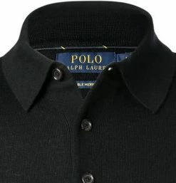 Polo Ralph Lauren Pullover 710716489/003 Polo-Shirt, Merinowolle waschbar, Schwarz -striangebote 327482 norm2