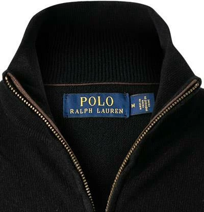 Polo Ralph Lauren Zip Cardigan 710716745/001 Merinowolle, Schwarz 4 Polo Ralph Lauren Zip Cardigan 710716745/001 Merinowolle, Schwarz – Bild 2