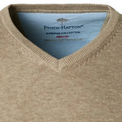 Fynch-Hatton Pullover SFPK 211/845 Baumwolle, Taupe meliert, Taupe 4 Fynch-Hatton Pullover SFPK 211/845 Baumwolle, Taupe meliert, Taupe – Bild 2