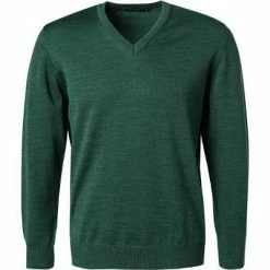 Maerz V-Pullover 490400/294 Merinowolle, Lindgrün meliert, Slate
