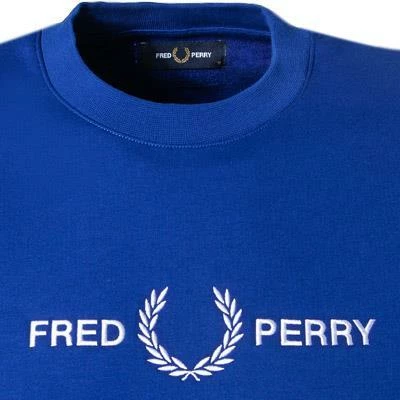 Fred Perry Sweatshirt M7519/I88 Baumwolle, Königblau-schwarz, Grau-schwarz 4 Fred Perry Sweatshirt M7519/I88 Baumwolle, Königblau-schwarz, Grau-schwarz – Bild 2