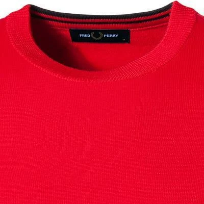Fred Perry Pullover K7601/H79 Wolle, Feuerrot, Rot 4 Fred Perry Pullover K7601/H79 Wolle, Feuerrot, Rot – Bild 2