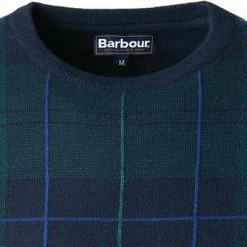 Barbour Pullover Coldwater black MKN1121BK71 Wolle, Navy-dunkelgrün kariert -striangebote 331279 norm3