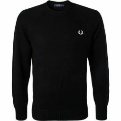 Fred Perry Pullover K7501/102 Wolle, Schwarz