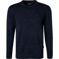 Barbour Pullover Tisbury Crew navy MKN0844NY91 Wolle-Seide, Navy meliert