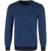 Gant Pullover 8050073/433 Merinowolle, Marineblau gemustert, Dunklelblau -striangebote 334691 norm