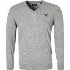 Gant Pullover 8010520/93 Lammwolle, Hellgrau, Grau