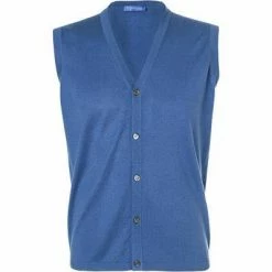 Cipriani Strickweste BR33/7616/486 Seide-Baumwolle, Blau, Cobaltblue