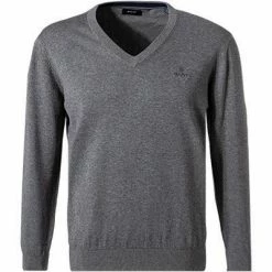 Gant V-Pullover 8030542/92 Baumwolle, Dunkelgrau