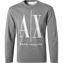 ARMANI EXCHANGE Pullover 8NZMPA/ZJ1ZZ/3930 Sweatshirt, Baumwolle, Grau , Grau
