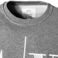 ARMANI EXCHANGE Pullover 8NZMPA/ZJ1ZZ/3930 Sweatshirt, Baumwolle, Grau , Grau -striangebote 348070 norm2