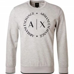 ARMANI EXCHANGE Sweatshirt 8NZM87/Z9N1Z/3929 Mikrofaser, Silbergrau meliert, Grau