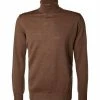Stenströms Pullover 422206/1350/254 Rollkragenpullover, Merinowolle, Braun meliert, Braun