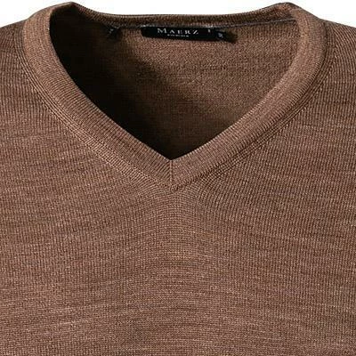 Maerz V-Pullover 470400/170 Merinowolle, Karamell meliert, Karamel 4 Maerz V-Pullover 470400/170 Merinowolle, Karamell meliert, Karamel – Bild 2