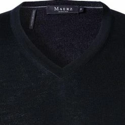 Maerz V-Pullover 470400/399 Modern Fit, Merinowolle, Marineblau , Marine -striangebote 351308 norm2