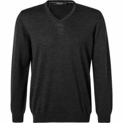 Maerz V-Pullover 470400/591 Modern Fit, Merinowolle, Anthrazit meliert, Anthrazit