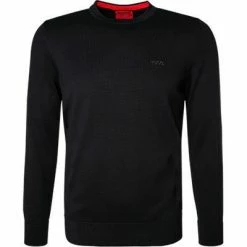 HUGO Pullover San Cassius 50435701/001 Baumwolle, Schwarz