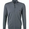 BOSS Cardigan Balonso-L 50435451/030 Schurwolle, Dunkelgrau, Grau