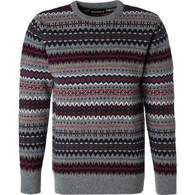 Barbour Pullover F/sile Crew mid grey MKN1027GY72 Wolle, Grau gemustert 3 Barbour Pullover F/sile Crew mid grey MKN1027GY72 Wolle, Grau gemustert