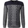 Pierre Cardin Pullover 55790/000/02547/3000 Modern Fit, Baumwolle-Wolle, Marineblau meliert, Marine -striangebote 353183 norm