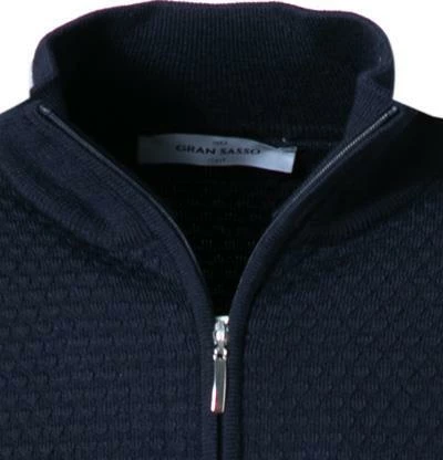 Gran Sasso Cardigan 57178/14222/598 Schurwolle, Dunkelblau 5 Gran Sasso Cardigan 57178/14222/598 Schurwolle, Dunkelblau – Bild 3