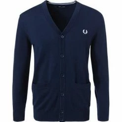 Fred Perry Cardigan K9551/608 Wolle, Navy