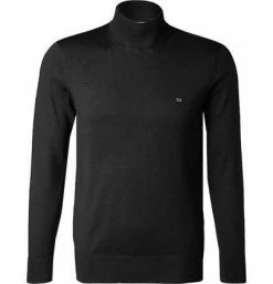 Calvin Klein Pullover K10K102736/BEH Stehkragenpullover, Wolle, Schwarz