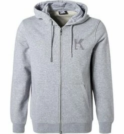 KARL LAGERFELD Hoodie 705892/0/500900/941 Sweatjacke, Baumwolle, Hellgrau meliert, Hellgrau
