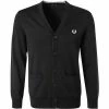 Fred Perry Cardigan K9551/102 Wolle, Schwarz -striangebote 355355 norm