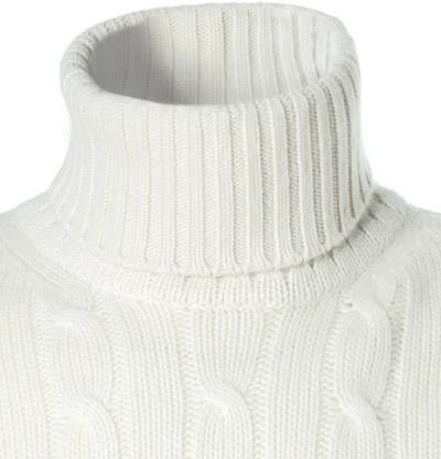 Cipriani Rollkragen-Pullover BL40/8241/111001 Rollkragenpullover, Reines Kaschmir, Weiß 4 Cipriani Rollkragen-Pullover BL40/8241/111001 Rollkragenpullover, Reines Kaschmir, Weiß – Bild 2