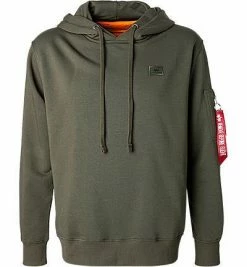 ALPHA INDUSTRIES Hoodie X-Fit 158321/257 Baumwolle, Dunkelgrün