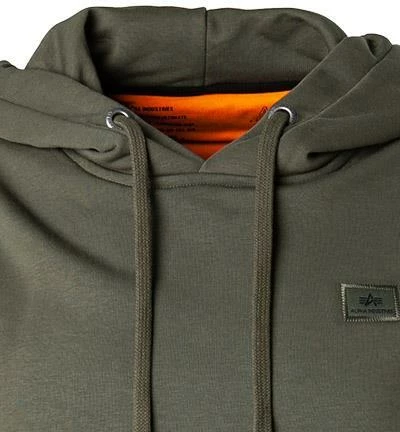 ALPHA INDUSTRIES Hoodie X-Fit 158321/257 Baumwolle, Dunkelgrün 4 ALPHA INDUSTRIES Hoodie X-Fit 158321/257 Baumwolle, Dunkelgrün – Bild 2