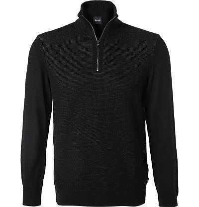 BOSS Pullover Madan 50435244/001 Troyer, Schurwolle, Schwarz 3 BOSS Pullover Madan 50435244/001 Troyer, Schurwolle, Schwarz