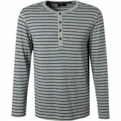 RAGMAN Pullover 3430947/012 Baumwolle, Grau gestreift, Grau-melange