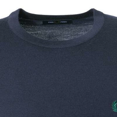 Fred Perry Pullover K9539/608 Wolle, Navy 4 Fred Perry Pullover K9539/608 Wolle, Navy – Bild 2