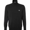 Fred Perry Pullover K9552/102 Rollkragenpullover, Wolle, Schwarz -striangebote 357437 norm