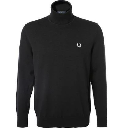 Fred Perry Pullover K9552/102 Rollkragenpullover, Wolle, Schwarz 3 Fred Perry Pullover K9552/102 Rollkragenpullover, Wolle, Schwarz