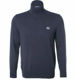 Fred Perry Pullover K9552/608 Rollkragenpullover, Wolle, Dunkelblau, Navy