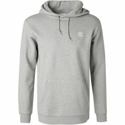 adidas ORIGINALS Essential Hoodie grey FM9958 Baumwolle, Hellgrau meliert