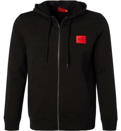 HUGO Sweatjacke Daple 50447972/001 Baumwolle, Schwarz 4 HUGO Sweatjacke Daple 50447972/001 Baumwolle, Schwarz – Bild 2