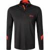 BOSS Sweatjacke Piraq 50451212/001 Zip-Shirt, Slim Fit, Mikrofaser atmungsaktiv, Schwarz -striangebote 361366 master