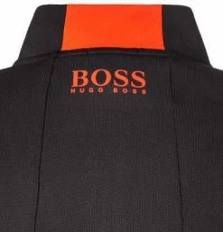 BOSS Sweatjacke Piraq 50451212/001 Zip-Shirt, Slim Fit, Mikrofaser atmungsaktiv, Schwarz -striangebote 361366 norm3