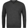 John Smedley V-Pullover Bobby charcoal Easy Fit, Merino Extrafine, Anthrazit meliert -striangebote 36275 norm