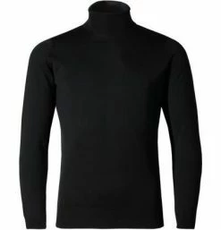 John Smedley Rollkragen Cherwell black Rollkragenpullover, Slim Fit, Merino Extrafine, Schwarz