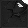 John Smedley Polo Pullover Finchley black Easy Fit, Sea Island Cotton, Schwarz