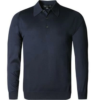 John Smedley Polo Pullover Finchley navy Easy Fit, Sea Island Cotton 4 John Smedley Polo Pullover Finchley navy Easy Fit, Sea Island Cotton – Bild 2