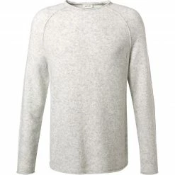 American Vintage Pullover MDAM18A/gris chine Wolle-Mikrofaser, Hellgrau meliert