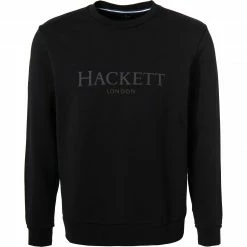 HACKETT Sweatshirt HM580877/999 Classic Fit, Baumwolle, Schwarz
