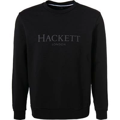 HACKETT Sweatshirt HM580877/999 Classic Fit, Baumwolle, Schwarz 4 HACKETT Sweatshirt HM580877/999 Classic Fit, Baumwolle, Schwarz – Bild 2